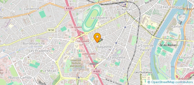 localisation de l'entreprise GOUDRONNAGE TERRASSEMENT ENROBE GRAVILLONNAGE TRAVAUX PUBLICS à TOULOUSE