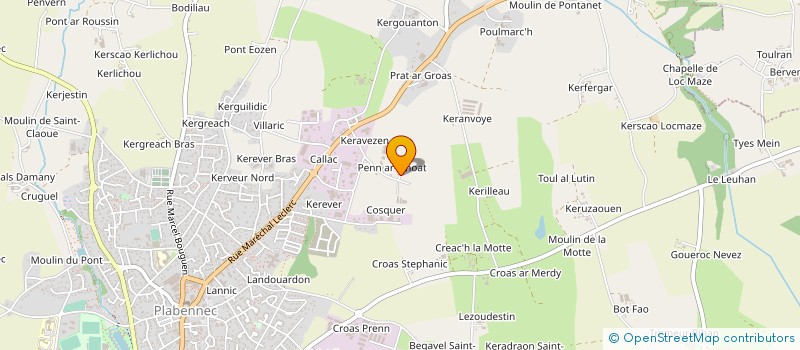 localisation de l'entreprise GOUEZ MENUISERIE CHARPENTE  PLABENNEC