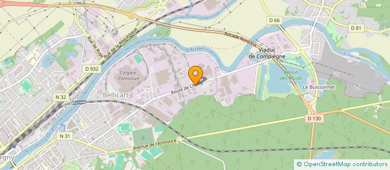 localisation de l'entreprise GOUJON BUREAU à COMPIEGNE