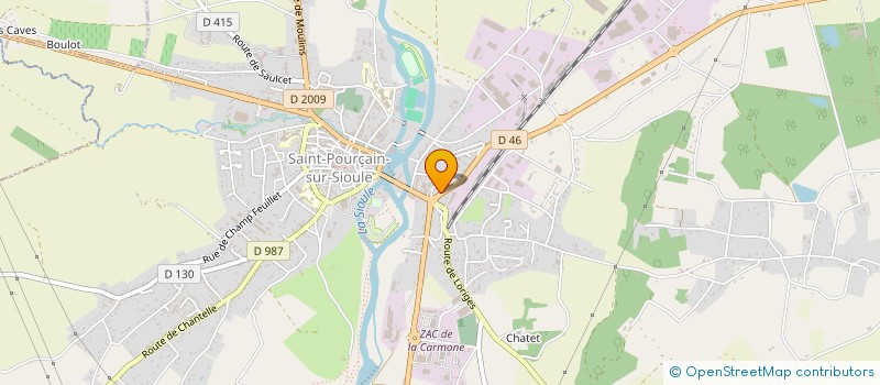 localisation de l'entreprise GOULERET à SAINT-POURCAIN-SUR-SIOULE