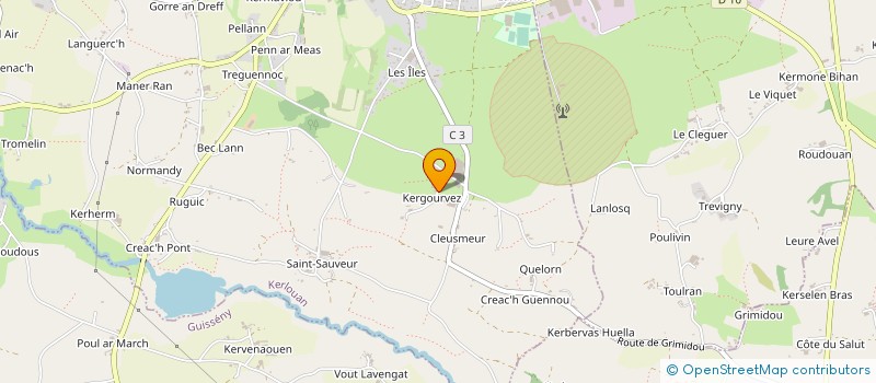 localisation de l'entreprise GOULVEN DECOUVERTE SENTIERS & PATRIMOINE  GOULVEN