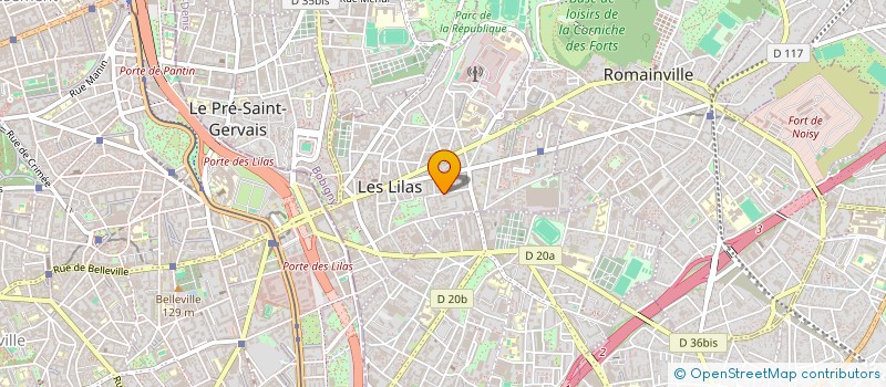 localisation de l'entreprise GOUNON S A à LES LILAS
