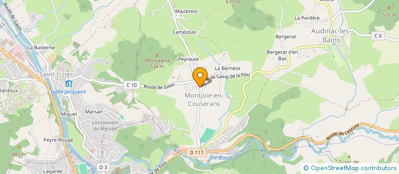 localisation de l'entreprise GOUPEMENT FORESTIER DE BELLOC-MONTJOIE à MONTJOIE-EN-COUSERANS