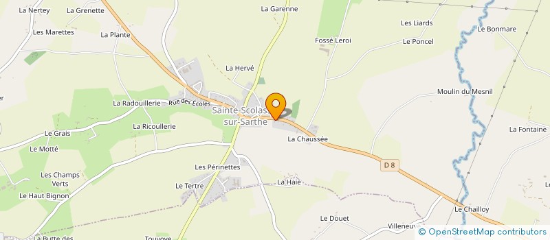 localisation de l'entreprise GOUPIL ENERGIE ENVIRONNEMENT à SAINTE-SCOLASSE-SUR-SARTHE