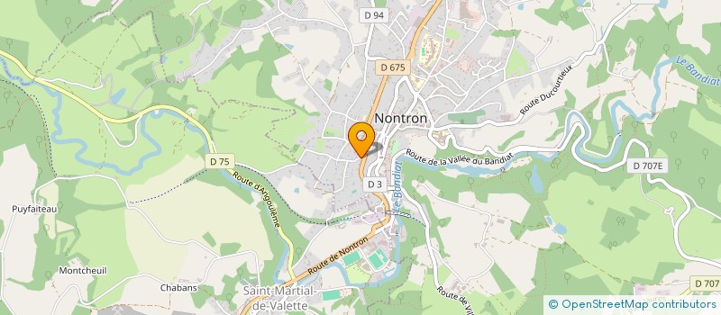 localisation de l'entreprise GOURDEAU EXPERTISE COMPTABLE AUDIT  NONTRON