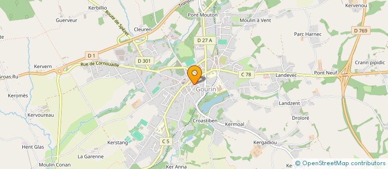 localisation de l'entreprise GOURIN AMBULANCES  GOURIN