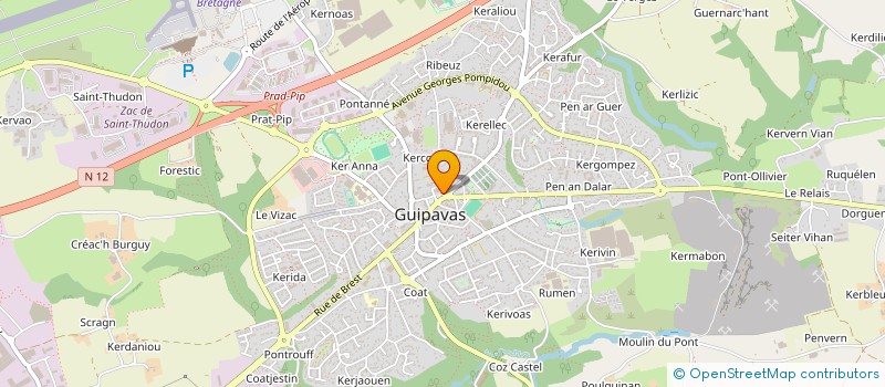 localisation de l'entreprise GOURIOU BRO  GUIPAVAS