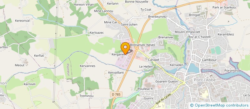 localisation de l'entreprise GOURLAOUEN J2S à PLONEOUR LANVERN