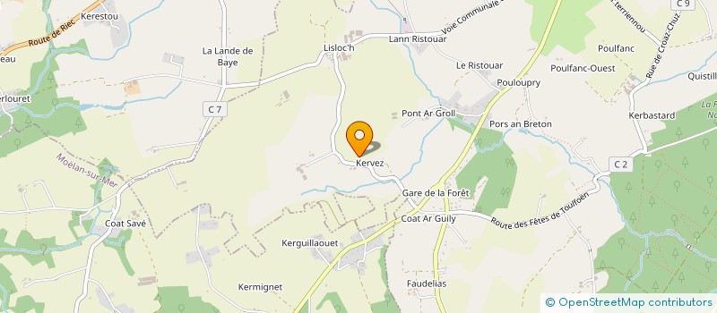 localisation de l'entreprise GOURLAY COUVERTURE à QUIMPERLE