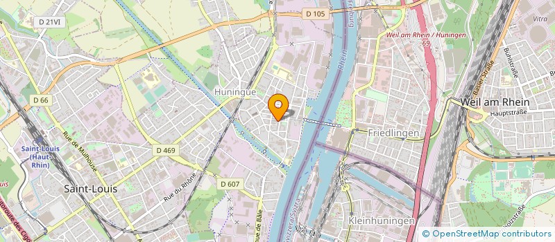 localisation de l'entreprise GOURMANDES LATITUDES  HUNINGUE