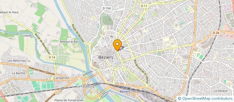 localisation de l'entreprise GOURMANDINE à BEZIERS