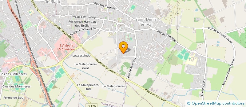 localisation de l'entreprise GOURMANDISE à SAINT-DENIS-EN-VAL