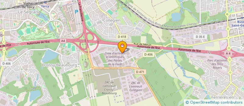 localisation de l'entreprise GOURMANDISE FRANCILIENNE  COLLEGIEN