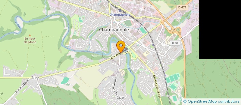 localisation de l'entreprise GOURMANDISES & COMPAGNIE à CHAMPAGNOLE