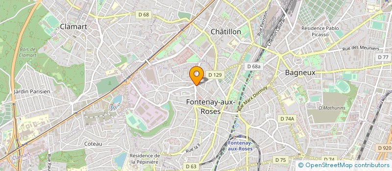 localisation de l'entreprise GOURMANDISES ET TENTATIONS à FONTENAY-AUX-ROSES