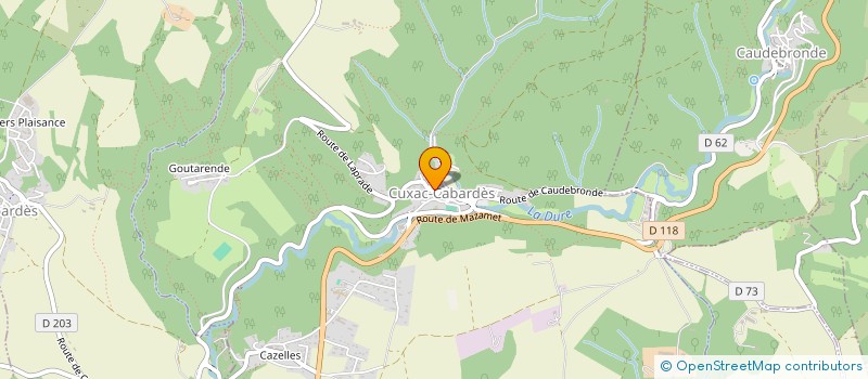 localisation de l'entreprise GOURMANDISES ET VINS à CUXAC-CABARDES