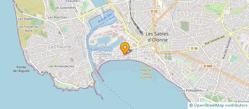 localisation de l'entreprise GOURMANDISES SABLAISES à LES SABLES D'OLONNE