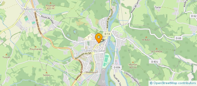 localisation de l'entreprise GOURMETS DES PYRENEES à SALIES-DU-SALAT