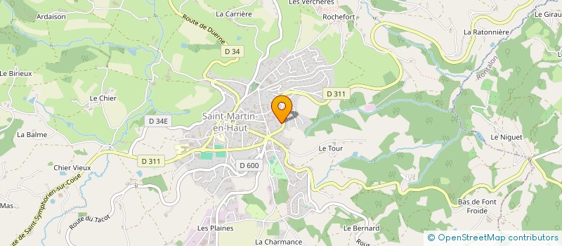 localisation de l'entreprise GOURMETS II  SAINT-MARTIN-EN-HAUT