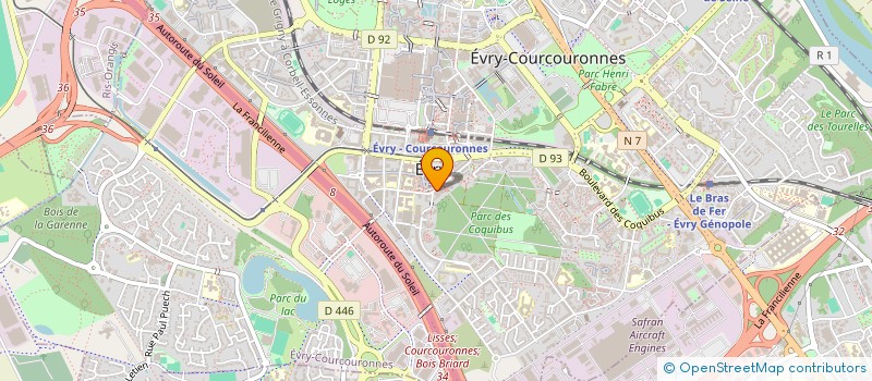 localisation de l'entreprise GOURMY'S à EVRY-COURCOURONNES
