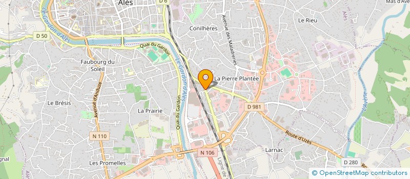 localisation de l'entreprise GOURRAM  ALES