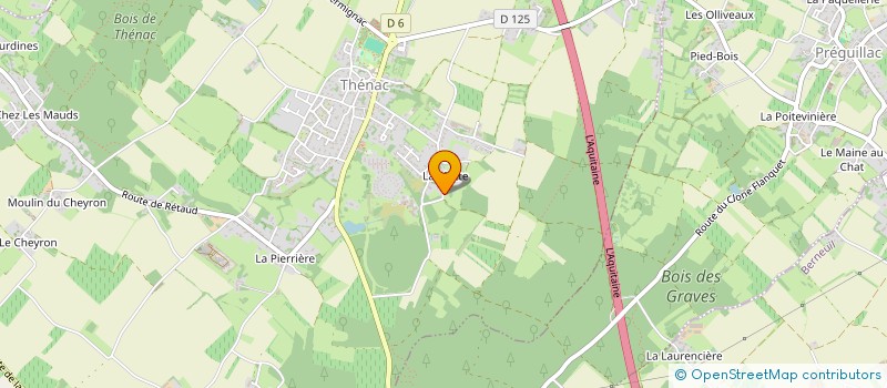 localisation de l'entreprise GOURVAT INVEST  THENAC