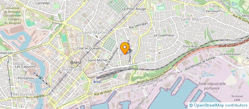 localisation de l'entreprise GOURVIL à BREST