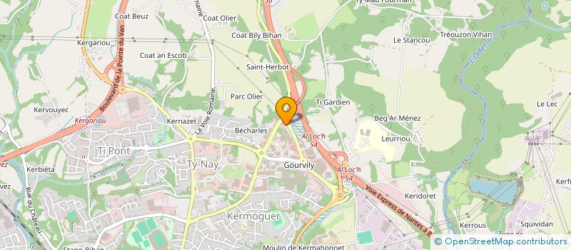 localisation de l'entreprise GOURVILY COIFF  QUIMPER