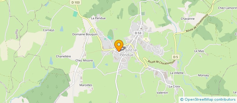 localisation de l'entreprise GOUT'CHOU à SAINT-JUST-LA-PENDUE