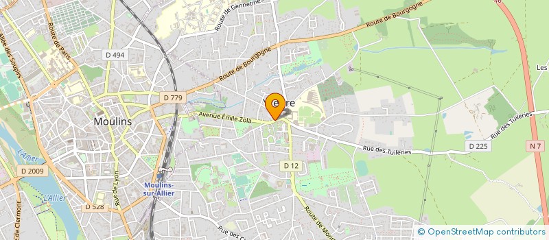 localisation de l'entreprise GOUT PERE ET FILS à YZEURE