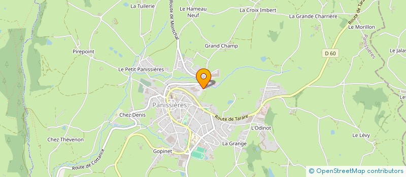 localisation de l'entreprise GOUTON METALLERIE  PANISSIERES