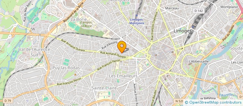 localisation de l'entreprise GOUTS ET COULEURS à LIMOGES