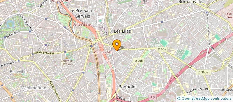 localisation de l'entreprise GOUTTE à LES LILAS
