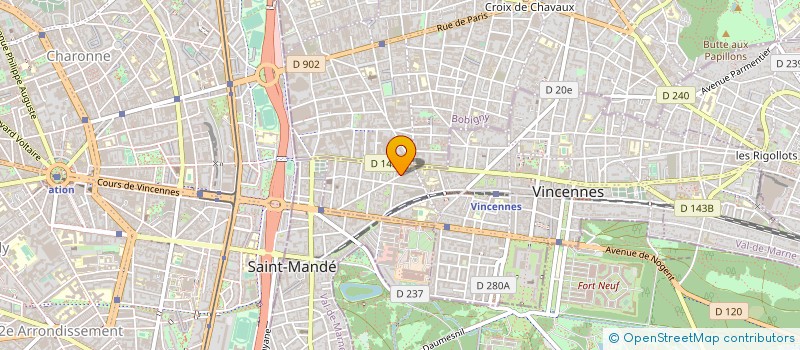 localisation de l'entreprise GOUTTE BLEUE à VINCENNES