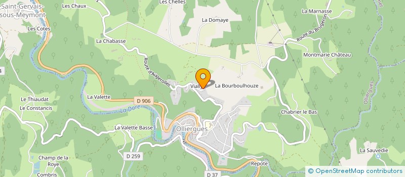 localisation de l'entreprise GOUTTEBEL à OLLIERGUES