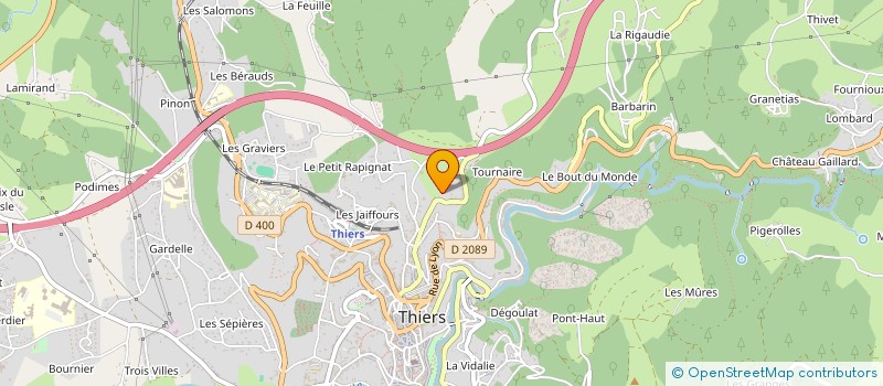 localisation de l'entreprise GOUTTEBROZE  THIERS