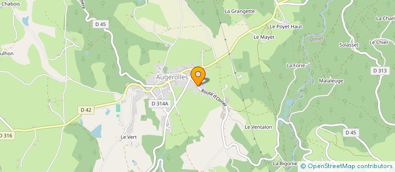 localisation de l'entreprise GOUTTESOLARD BOIS à AUGEROLLES