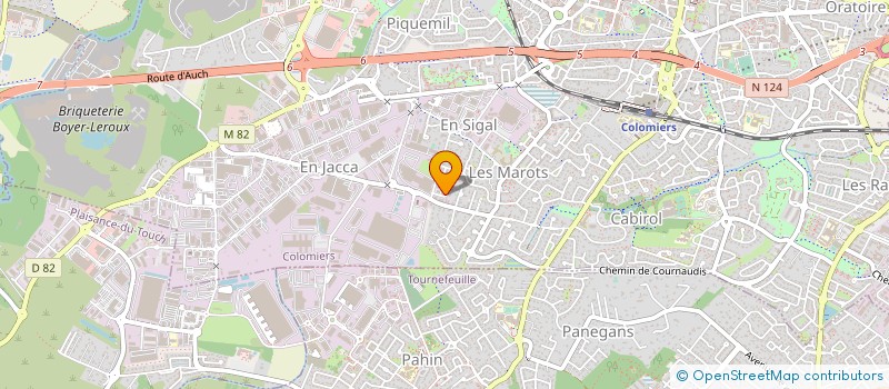 localisation de l'entreprise GOUTTIERE ALUMINIUM FRANCE à COLOMIERS