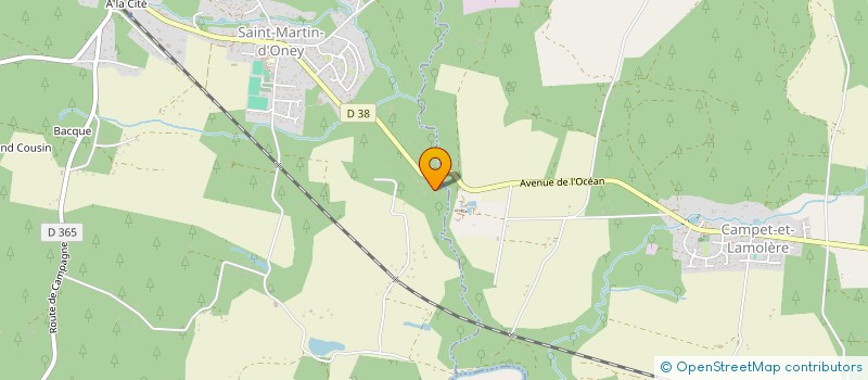 localisation de l'entreprise GOUTTIERES ALU 40  SAINT-MARTIN-D'ONEY