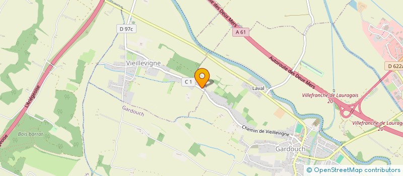 localisation de l'entreprise GOUTTIERES ALU LAURAGAISES  VIEILLEVIGNE