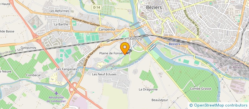 localisation de l'entreprise GOUTTIERES ALU SERVICES à BEZIERS