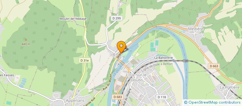 localisation de l'entreprise GOUX ALAIN  APPENANS