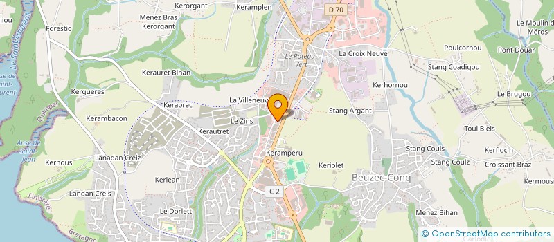 localisation de l'entreprise GOUZIEN DUPERRAY  CONCARNEAU