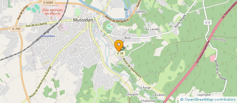 localisation de l'entreprise GOUZOU METAL CONCEPT  MUSSIDAN