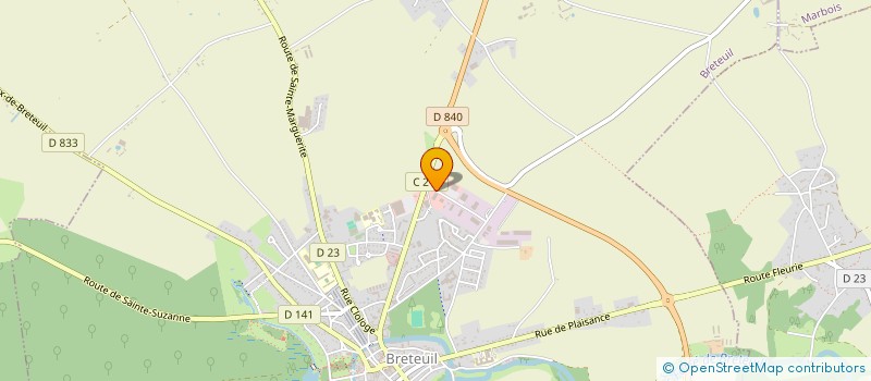 localisation de l'entreprise GOY PNEUS à BRETEUIL