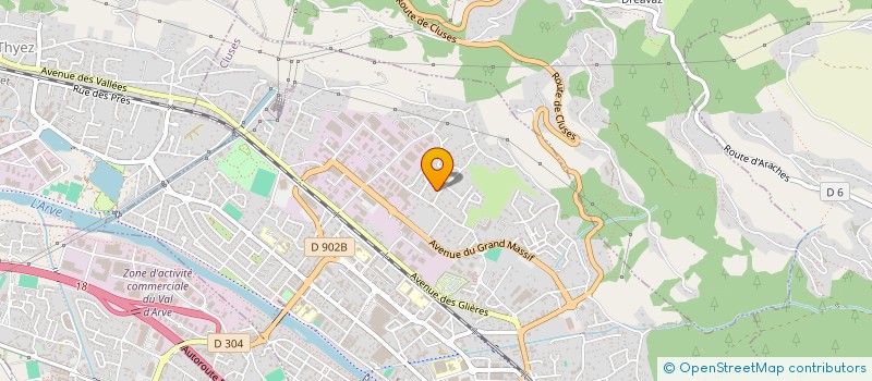 localisation de l'entreprise GP 74 à CLUSES