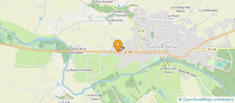 localisation de l'entreprise GP AUTO à GUEMENE-PENFAO