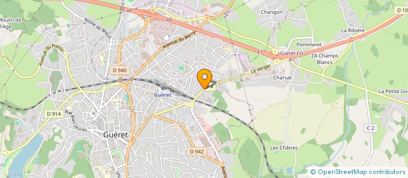localisation de l'entreprise GP AUTO GUERET à GUERET