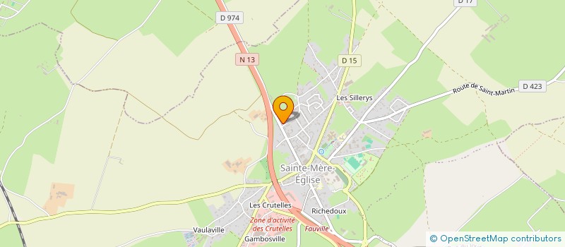 localisation de l'entreprise GP AUTOMOBILES  SAINTE-MERE-EGLISE