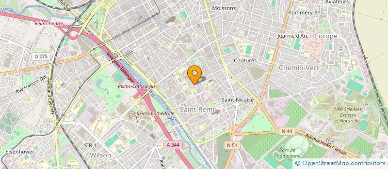 localisation de l'entreprise GP AVOCATS ET ASSOCIES  REIMS